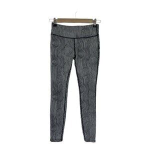 Nike Dri-Fit Womens Size XS Black White Workout Running Yoga Leggings Pants